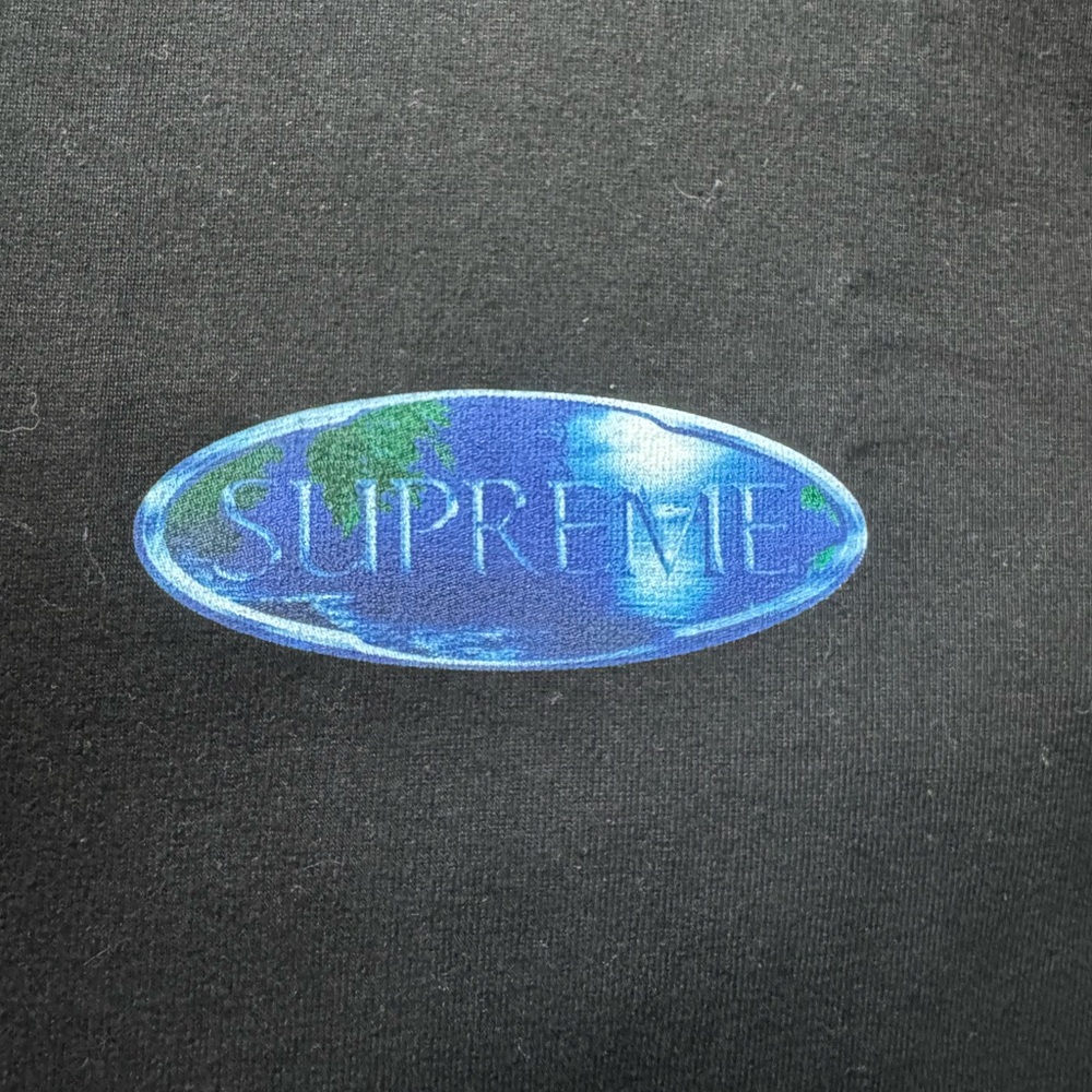 Supreme Black Tee with Ocean Blue Logo - Picture 5 of 13